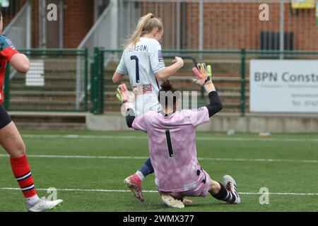 Southampton Women FC v Bridgwater United Women FC FAWNL 25 février 2024 à Ascot United FC Banque D'Images