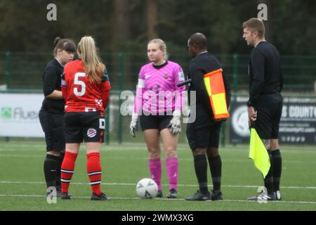 Southampton Women FC v Bridgwater United Women FC FAWNL 25 février 2024 à Ascot United FC Banque D'Images