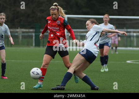 Southampton Women FC v Bridgwater United Women FC FAWNL 25 février 2024 à Ascot United FC Banque D'Images