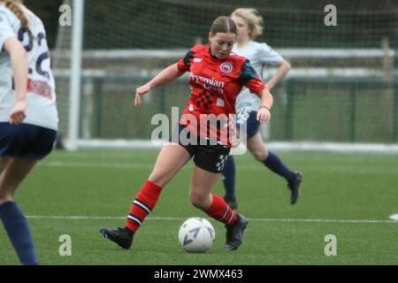 Southampton Women FC v Bridgwater United Women FC FAWNL 25 février 2024 à Ascot United FC Banque D'Images