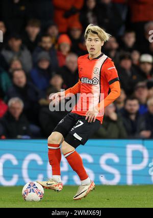 Luton, Royaume-Uni. 27 février 2024. Daiki Hashioka de Luton Town lors du match de FA Cup à Kenilworth Road, Luton. Le crédit photo devrait se lire comme suit : David Klein/Sportimage crédit : Sportimage Ltd/Alamy Live News Banque D'Images