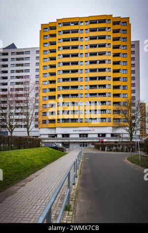 Berlin Reinickendorf OT Märkisches Viertel MV die Siedlung im Bereich Senftenberger Ring - 28.02.2024 Berlin *** Berlin Reinickendorf OT Märkisches Viertel MV le quartier du Senftenberger Ring 28 02 2024 Berlin Banque D'Images