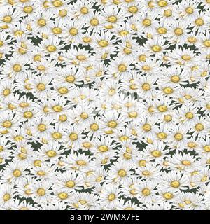 Élégant motif floral sans couture dans de petites fleurs blanches. Style Liberty. Fond sans couture floral pour les impressions de mode. Imprimé petites fleurs. Aquarelle sans couture Banque D'Images