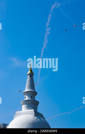 Les célébrations de la 76e Journée de l’indépendance nationale du Sri Lanka se tiendront à Galle face Colombo Sri Lanka. Banque D'Images