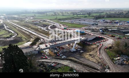 Vue aérienne d'un projet de construction en cours Banque D'Images