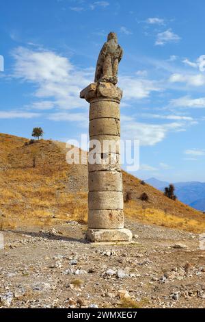 Karakus tumulus, colonne d'aigle, province d'Adiyaman, Turquie Banque D'Images