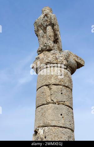 Karakus tumulus, colonne d'aigle, province d'Adiyaman, Turquie Banque D'Images