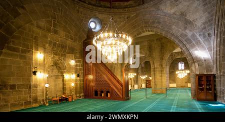 Grande mosquée d'Erzurum ou Mosquée Atabey, Minbar, Erzurum, Turquie Banque D'Images