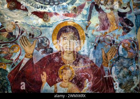 Monastère grec orthodoxe de Sumela, fresques, Trabzon, Turquie Banque D'Images