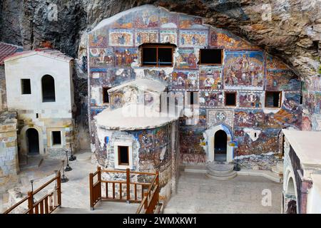 Monastère grec orthodoxe de Sumela, fresques, Trabzon, Turquie Banque D'Images