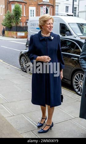 La reine Anne Marie de Grèce arrive à la préparation Cathédrale grecque orthodoxe de Sophias à Londres, le 28 février 2024, pour assister au service d'action de grâce pour la vie du roi Constantin de Grèce photo : Albert Nieboer/pays-Bas OUT/point de vue OUT Banque D'Images