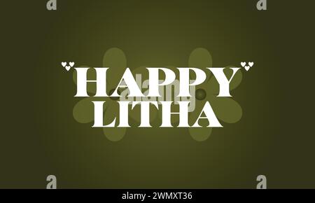 Happy Litha Stylish Text illustration Design Illustration de Vecteur