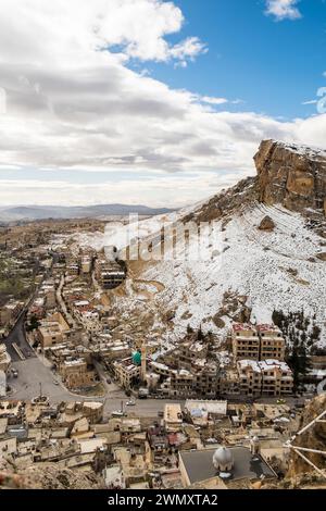 Syrie, ma'lula. Maaloula, paysage Banque D'Images