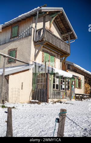 France, Doubs, Rochejean, Jura, Mont d'Or, la petite échelle, inn Banque D'Images