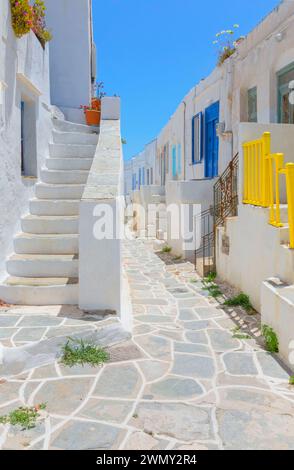 Grèce, Îles du Dodécanèse, Île de Sifnos, Kastro Village, Kastro Banque D'Images