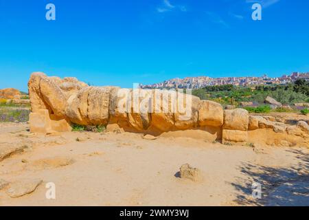 Italie, Sicile, Agrigente, Statue de Telamone, Vallée des temples Banque D'Images