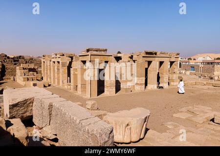 Égypte, Assouan, île Éléphantine, Temple Satet Banque D'Images