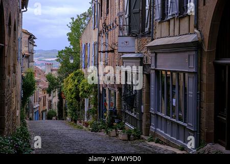 France, Aveyron, Najac, labellisé l'un des plus beaux villages de France, château, 13 ème. siècle Banque D'Images