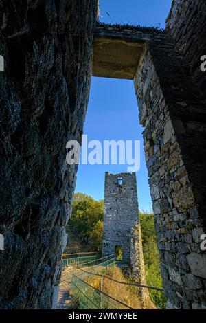 France, Aveyron, Peyrusse-le-Roc, château bas Banque D'Images