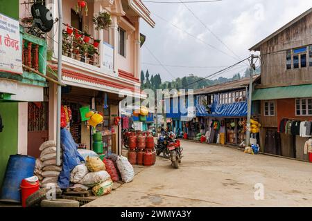 Népal, Nayabazar, le centre de la municipalité rurale de Maijogmai à Ilam, Banque D'Images