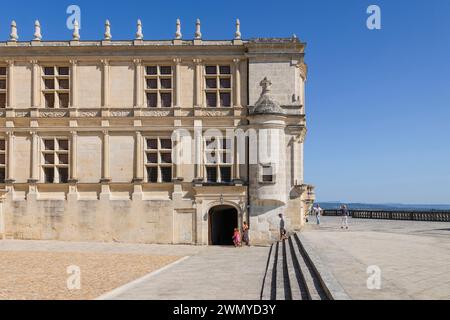 France, Drôme, Grignan, classé parmi les plus beaux villages de France, avec le château où a vécu Madame de Sévigné et la collégiale Saint-Sauveur où se trouve le tombeau de la marquise Banque D'Images