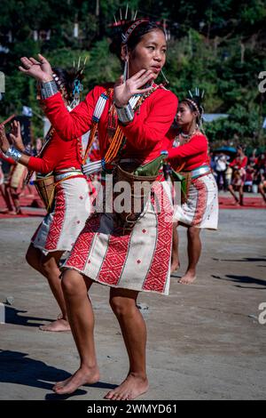 Inde, Arunachal Pradesh, Khonsa, Chalo Loku festival dans les tribus nocte Banque D'Images