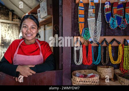 Inde, Nagaland, village tribal naga de Khonoma Banque D'Images