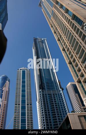 Impressionen : Blick auf die Skyline von 'Marina City', Hochhaeuser, Dubaï Banque D'Images