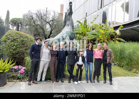 28 février 2024, Rome, Italie : les acteurs assistent à la photoconférence du téléfilm ''Margherita delle stelle'' au siège de la RAI à Viale Mazzini à Rome (crédit image : © Matteo Nardone/Pacific Press via ZUMA Press Wire) USAGE ÉDITORIAL SEULEMENT! Non destiné à UN USAGE commercial ! Banque D'Images