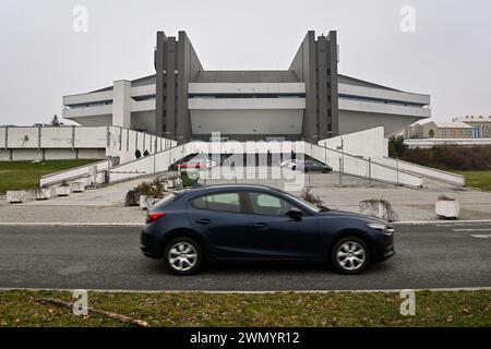 Ostrava, République tchèque. 28 février 2024. Ostravar Arena, Ostrava, République tchèque, 28 février 2024. Le Championnat du monde de hockey sur glace sera accueilli par Prague (O2 Arena) et Ostrava (Ostravar Arena) du 10 au 26 mai 2024. Crédit : Jaroslav Ozana/CTK photo/Alamy Live News Banque D'Images