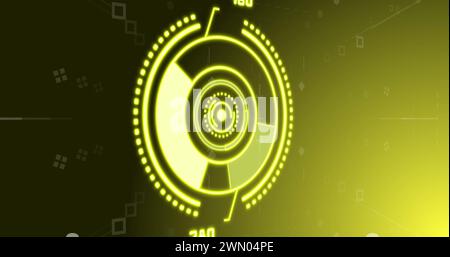 Image de la numérisation de l'oscilloscope sur le traitement des données Banque D'Images