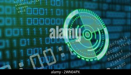 Image de la numérisation de l'oscilloscope sur le traitement des données Banque D'Images