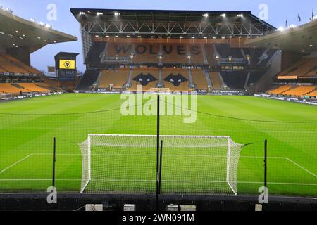 Vue intérieure du stade avant le match de 5e tour de la Coupe de FA des Emirates Wolverhampton Wanderers vs Brighton et Hove Albion à Molineux, Wolverhampton, Royaume-Uni, le 28 février 2024 (photo Conor Molloy/News images) Banque D'Images