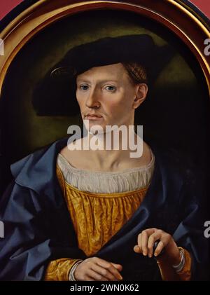 Portrait d'un homme 1525 Jan Gossaert (Jean Gossart) 1478 – 1532 peintre des pays-Bas (Jan Mabuse ) Belgique pays-Bas belges Banque D'Images