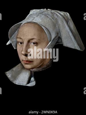 Portrait d'une femme par Jan van Scorel 1496-1562 pays-Bas, Néerlandais, Hollande, Musée Royal des Beaux-Arts, Anvers, Belgique, Belgique. Banque D'Images