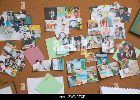 Tableau de vision avec différentes photos représentant des rêves Banque D'Images