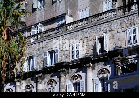 Le palais de Dioclétien, site classé au patrimoine mondial de l'UNESCO, à Split, en Dalmatie, Croatie Banque D'Images