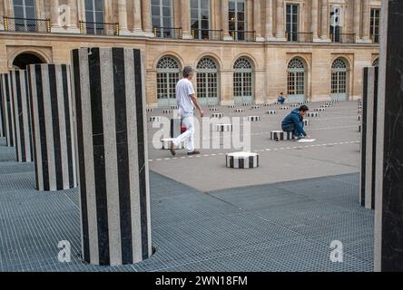 FRANCE / IIe-de-France/Paris/ Cour du Palais Royal. Banque D'Images