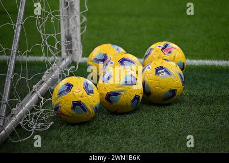 Match ball la série italienne A match de football entre l'Inter FC Internazionale et Atalanta BC le 28 février 2024 au stade Giuseppe Meazza San Siro Siro à Milan, Italie. Photo Tiziano Ballabio Banque D'Images