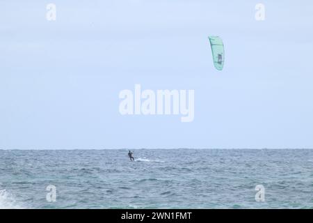 Journée de kite à la plage de kite Sal île Cap-Vert Banque D'Images