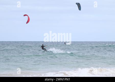 Journée de kite à la plage de kite Sal île Cap-Vert Banque D'Images