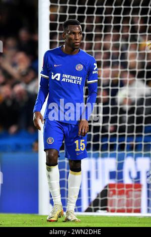 Londres, Royaume-Uni. 28 février 2024. Nicolas Jackson de Chelsea lors du match de 5e tour Chelsea FC contre Leeds United FC Emirates FA Cup à Stamford Bridge, Londres, Angleterre, Royaume-Uni le 28 février 2024 crédit : Every second Media/Alamy Live News Banque D'Images