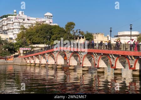 Pont Chandpole Udaipur Rajasthan Inde Banque D'Images