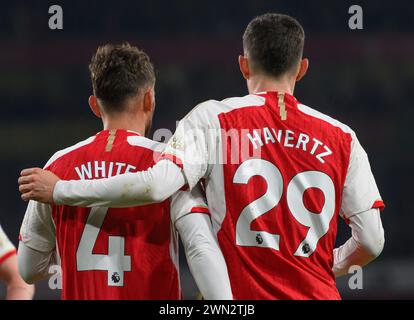 24 février 2024 - Arsenal v Newcastle United- premier League - Emirates Stadium. Kai Havertz célèbre son objectif. Image : Mark pain / Alamy Banque D'Images