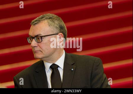 Ministre Dr.Florian Herrmann, CSU. Staatsminister Dr Florian Herrmann, Leiter der Bayerischen Staatskanzlei und Staatsminister für Bundesangelegenheiten und Medien, im Bayerischen Landtag. München Bayern Deutschland *** Ministre Dr Florian Herrmann, CSU Ministre d'Etat Dr Florian Herrmann, Chef de la Chancellerie d'Etat de Bavière et Ministre d'Etat aux Affaires fédérales et aux médias, au Parlement d'Etat de Bavière Munich Bavière Allemagne Copyright : xRolfxPossx Banque D'Images