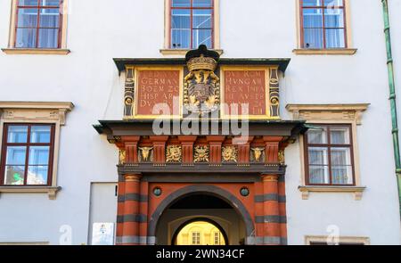 Vienne, Autriche. Swiss Gate - L'entrée de l'aile suisse du palais de la Hofburg, où se trouve le Trésor impérial Banque D'Images