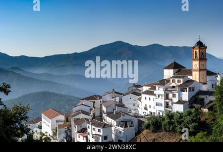 Algatocin est une ville et une municipalité de la province de Málaga, qui fait partie de la communauté autonome d'Andalousie dans le sud de l'Espagne, Banque D'Images