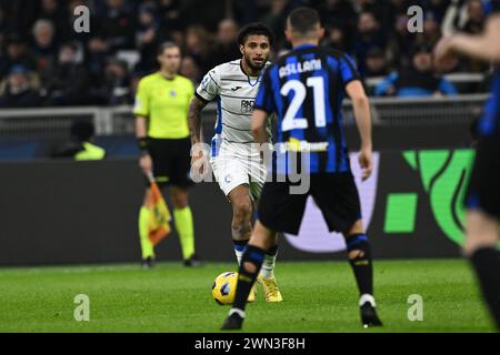 Jose Ederson (Atalanta) lors du match de Serie A italien entre l'Inter 4-0 Atalanta au stade Giuseppe Meazza le 28 février 2024 à Milan, Italie. Crédit : Maurizio Borsari/AFLO/Alamy Live News Banque D'Images