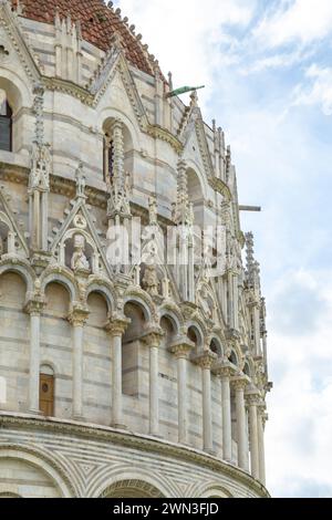 Détails de l'église baptiste à Pise, Italie Banque D'Images
