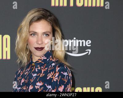 Rome, Italie. 29 février 2024. Rome, cinéma Barberini, photocall pour la série Prime TV 'Antonia'. Sur la photo : Barbara Chichiarelli crédit : Agence photo indépendante/Alamy Live News Banque D'Images